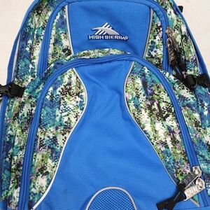 High Sierra Blue and Green Backpack